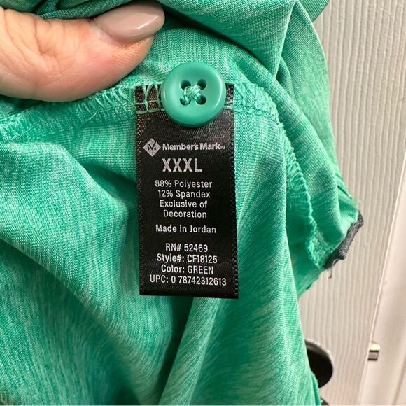 Member's Mark Men's Performance Polo Shirt Green Size XXX-Large - Picture 5 of 6